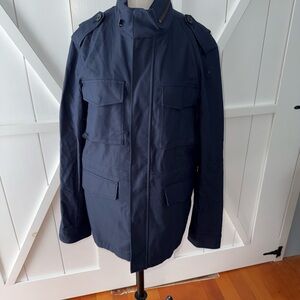 Banana Republic Men's Dark Blue Military Field Jacket